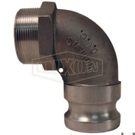 Dixon Type F 90Deg Cam and Groove Elbow, 2 in, Male Adapter x MNPT, Aluminum, Domestic 200F90AL